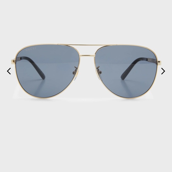 Gucci
Men's Stripe Logo Metal Aviator Sunglasses - Picture 3 of 4